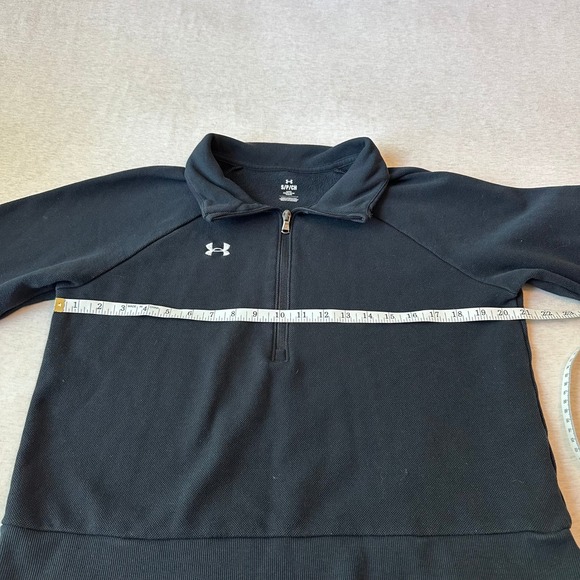 Under Armour Mens Small Black Quarter Zip Fleece Lined Pullover - Picture 3 of 7
